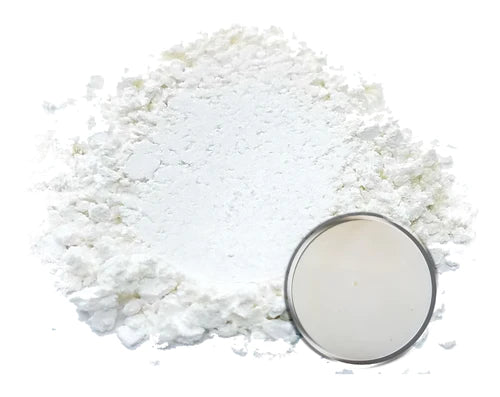 Powdered pigment by eye candy pigments for epoxy resin projects. In the color Shiro White.