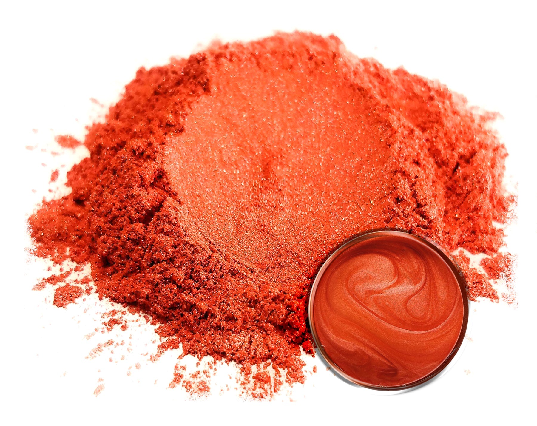 Powdered pigment by eye candy pigments for epoxy resin projects. In the color Tiger Copy.